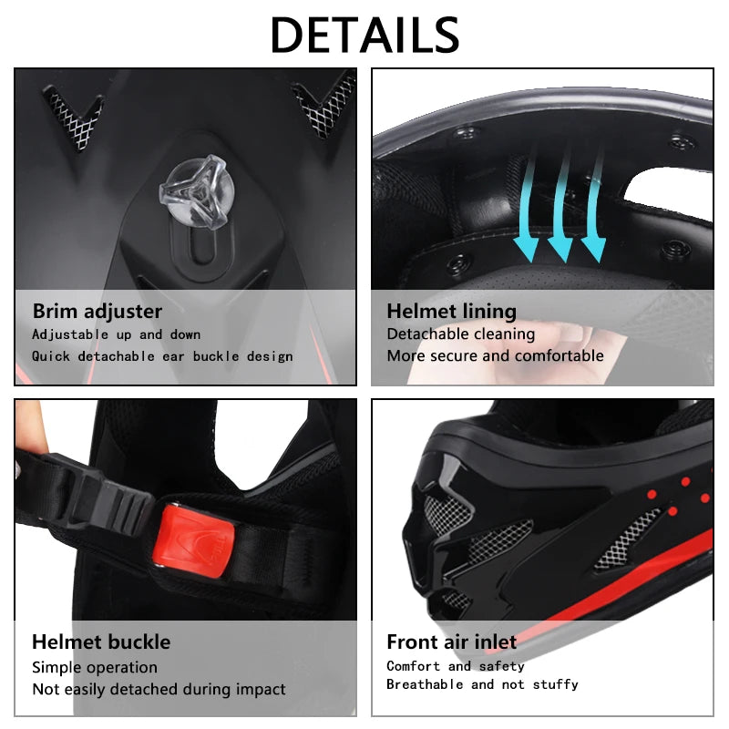 Motorcycle Helmet Professional Motocross Off Road Helm Children Off-road Casque Capacete De Motocicleta