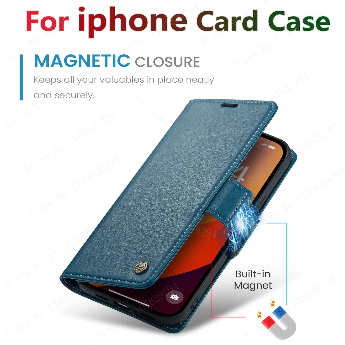 Iphone 16 Pro Max Case Iphone 15 13 14 12 11 Pro Max SE X XR XS 8 7 6 6S Plus Card holder Wallet cover With Leather Phone Case