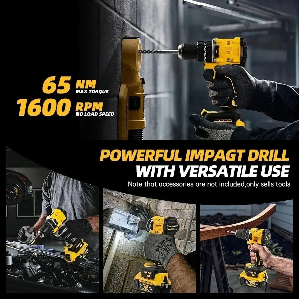 Fit DEWALT DCD805 20V Portable Power Tool Brushless Impact Drill Cordless Electric Screwdriver Multifunctional Hand Drill