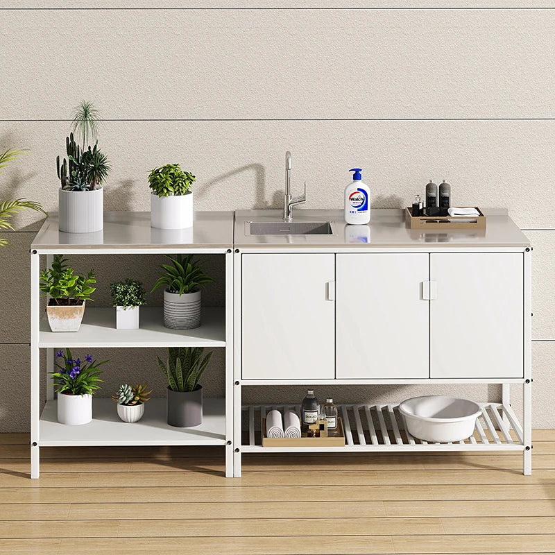 Custom Outdoor Kitchen Cabinets Steel Design for Home Use with Sink