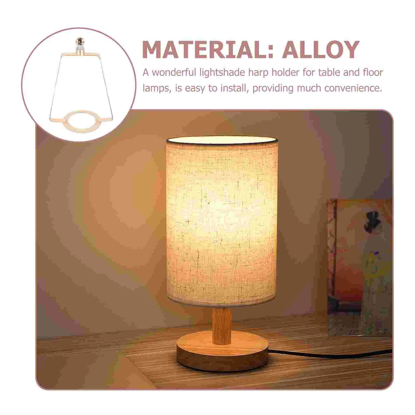 Golden Lamp Harp Lampshade Bracket Lighting Accessories Lamp Shade Frame Diy Metal Repair Kit Table Lamp Parts Harp For Lamp