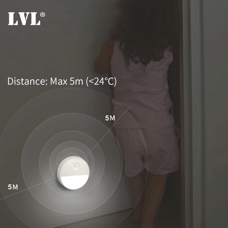 Motion Sensor LED Cabinet Light 3-in-1 Wall Lamp Battery-Powered for Stairs & Cabinets