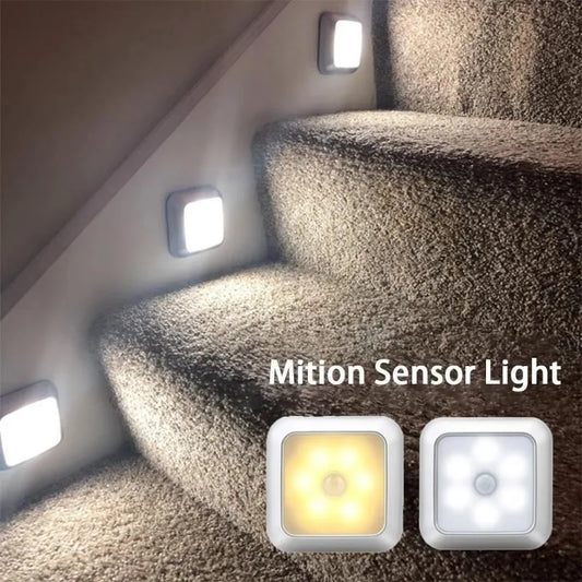 Wireless Motion Sensor Cabinet Night Light LED Wall Lamp for Bedroom & Staircase
