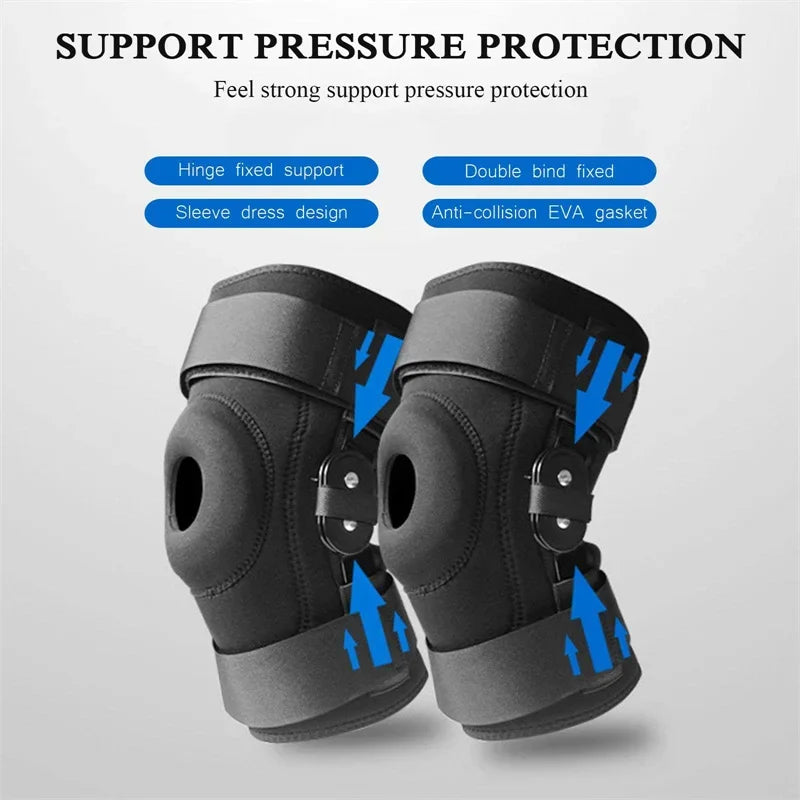 Hinged Knee Brace – Adjustable Patella Support for Pain Relief & Injury Protection