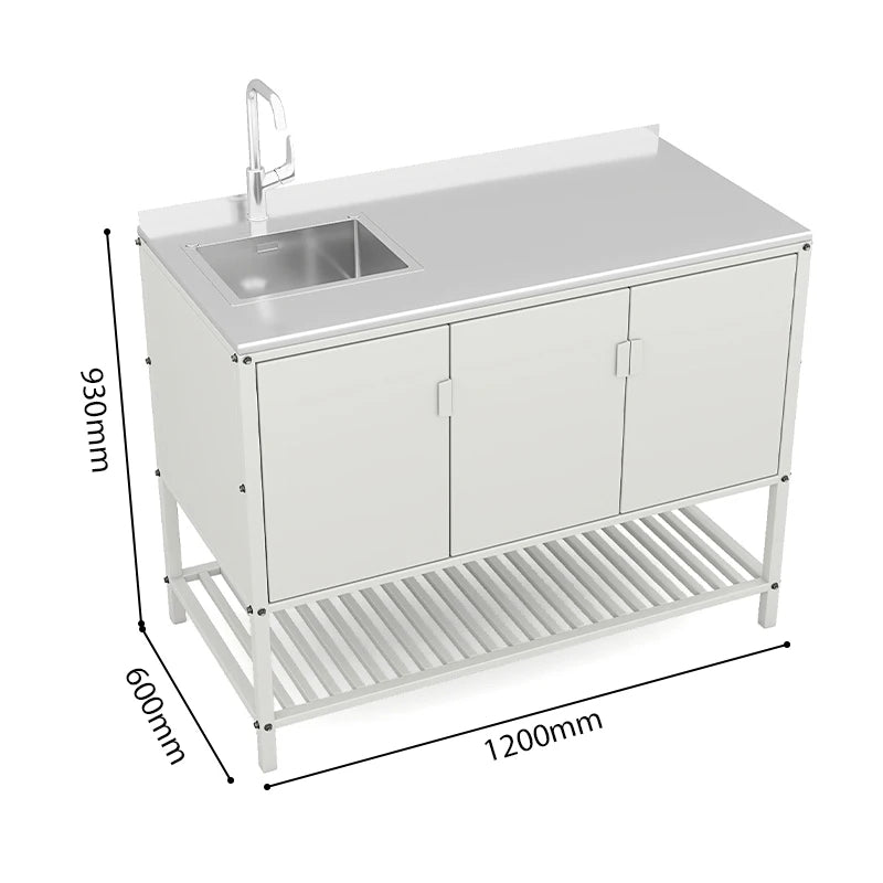 Custom Outdoor Kitchen Cabinets Steel Design for Home Use with Sink