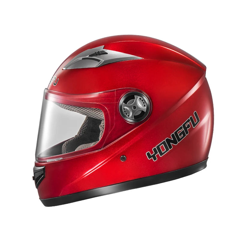 Motorcycle Helmet Full-Face Helmet for Men and Women, Electric Scooter Safety Helmet, Winter Anti-Fog and Warm