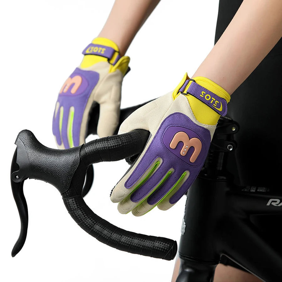 Motorcycle riding gloves all refer to outdoor off-road equestrian sports, hiking camping, fashionable macaron motorcycle gloves