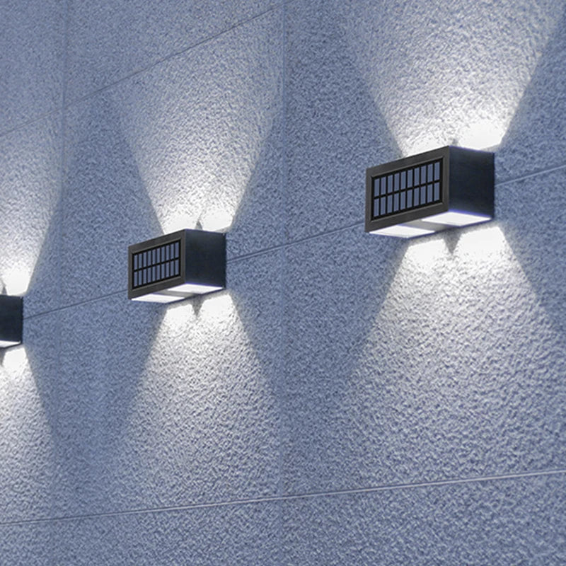 Solar Wall Lights Outdoor Waterproof Up & Down Wall Sconce Lights Solar Security Lamp for House Porch Pergola Garden Patio Fence