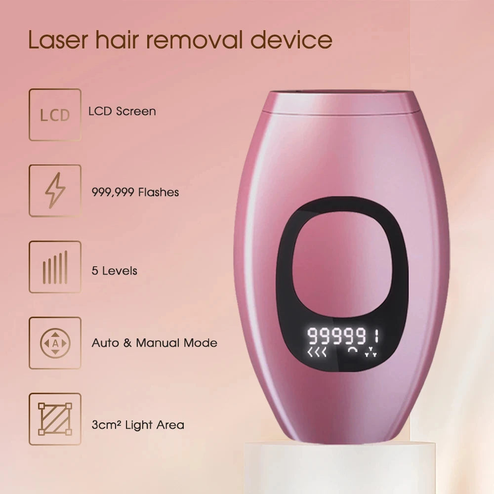 IPL Laser Hair Removal Device 990,000 Flashes Painless Permanent Hair Remover for Women