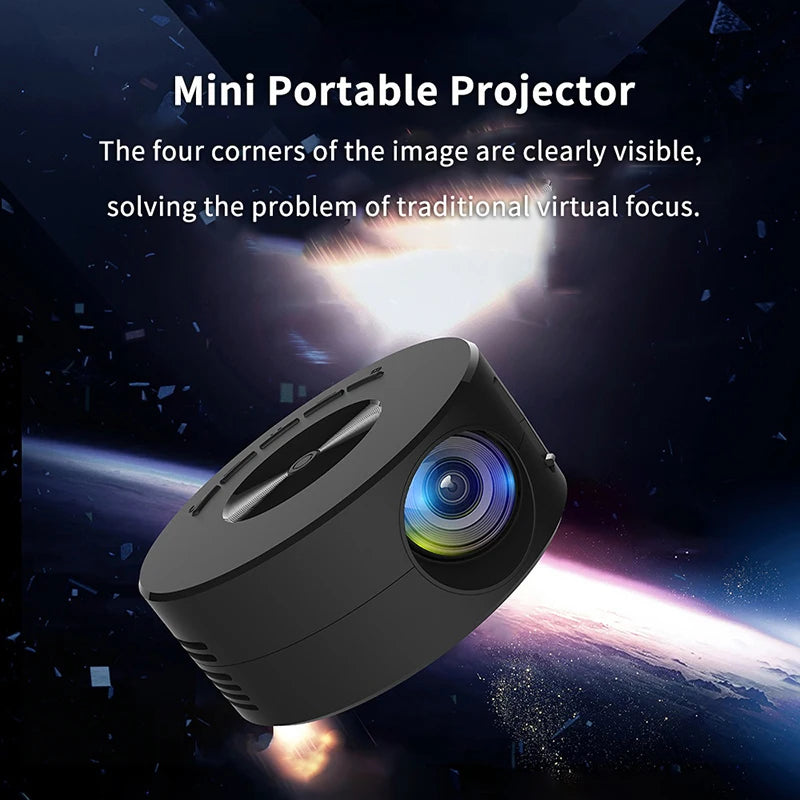 Portable Mini Projector 1920*1080P HD Projector Home Cinema Outdoor Camping Projection For IPhone Xiaomi IPad Android