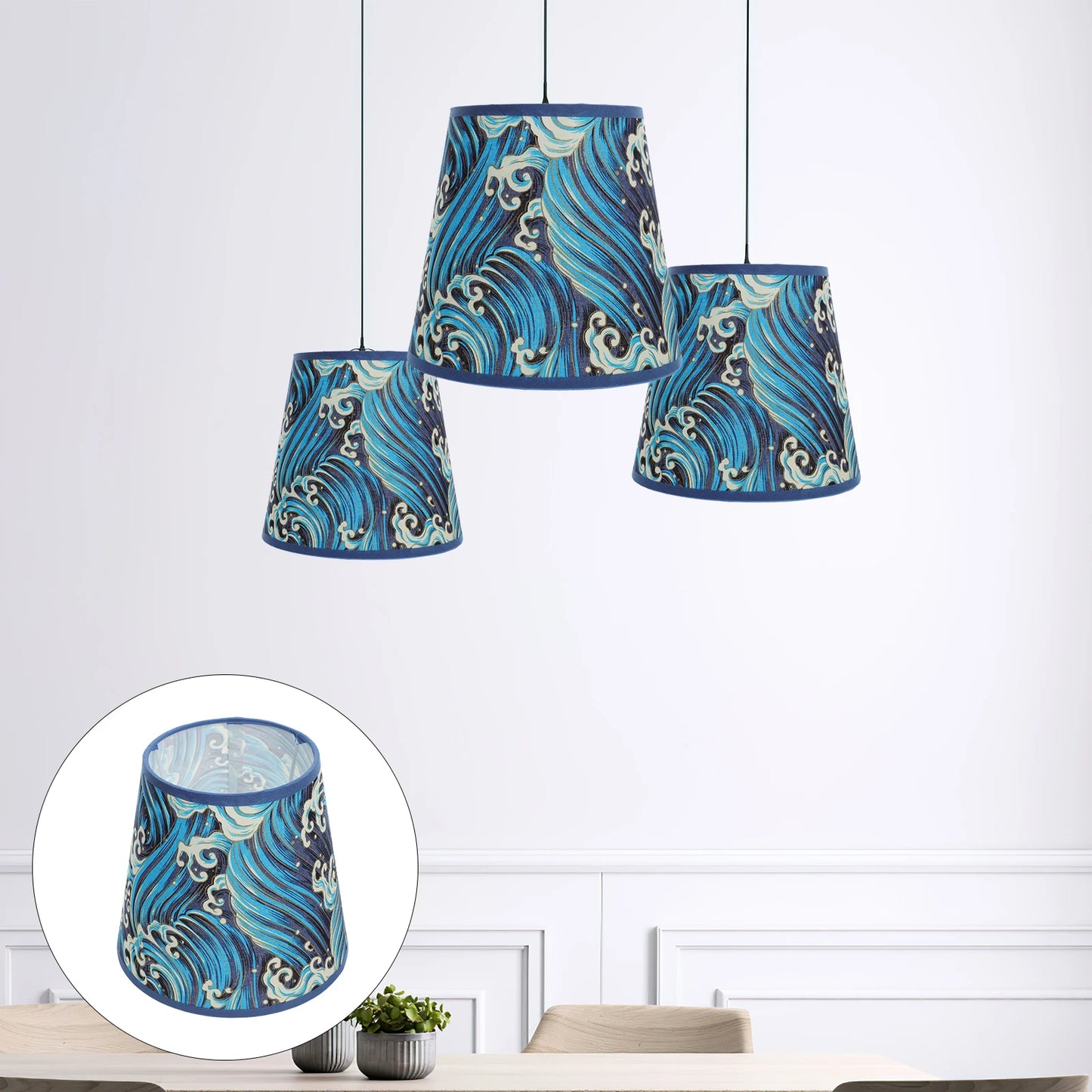 Large Fabric Lamp Shades Stylish Pattern Design ,Desk Lamps,Floor Lamps, Indoor Decorative Lampshades with Soft Light Diffusion