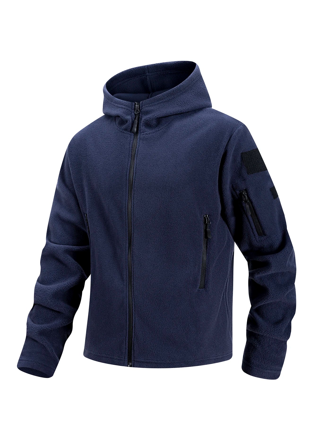 Men's Hooded Jacket Coat  Autumn Men Outdoor Hiking Biking Training Outwear Full-Zip Up Windproof Hooded Warm Work Coat