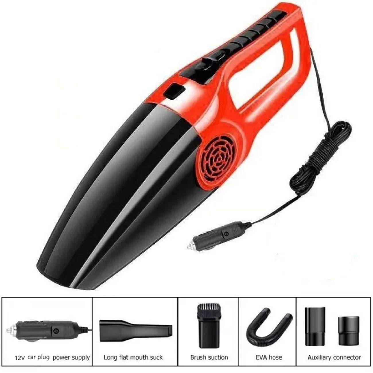 Wired Handheld Car Vacuum Cleaner High-Suction Portable for Cars, Office & Home