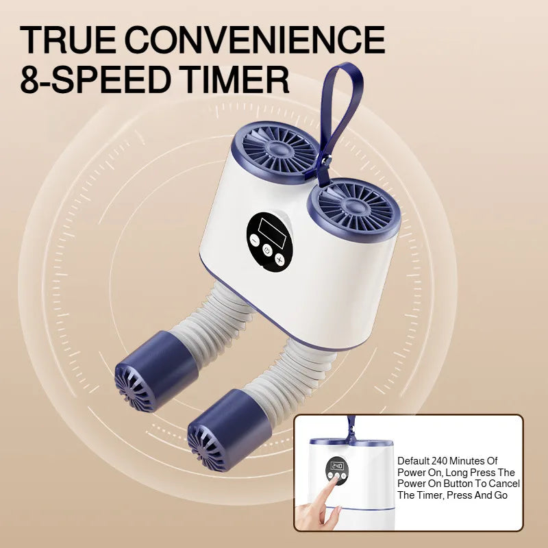 Electric UV Shoe & Boot Dryer Fast-Drying Deodorizer Multifunction Foot Warmer