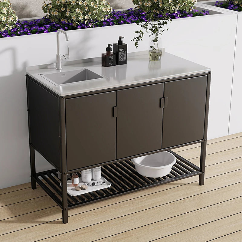 Custom Outdoor Kitchen Cabinets Steel Design for Home Use with Sink