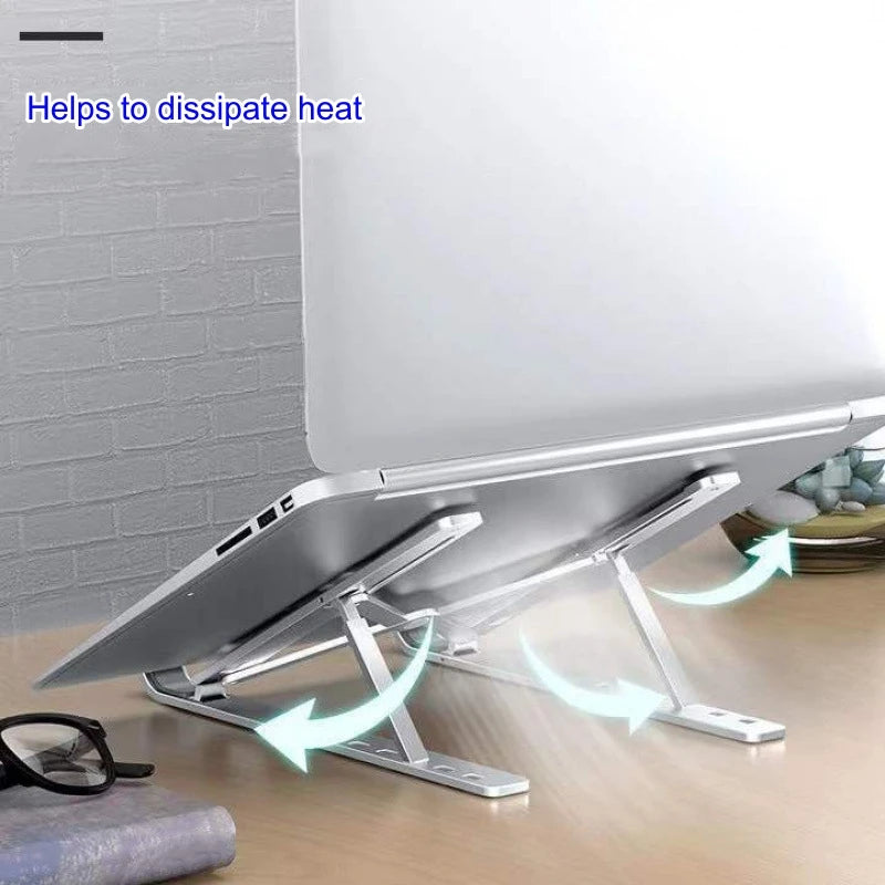 Adjustable Aluminum Laptop Stand Foldable Portable Holder for MacBook, Notebook & Tablet