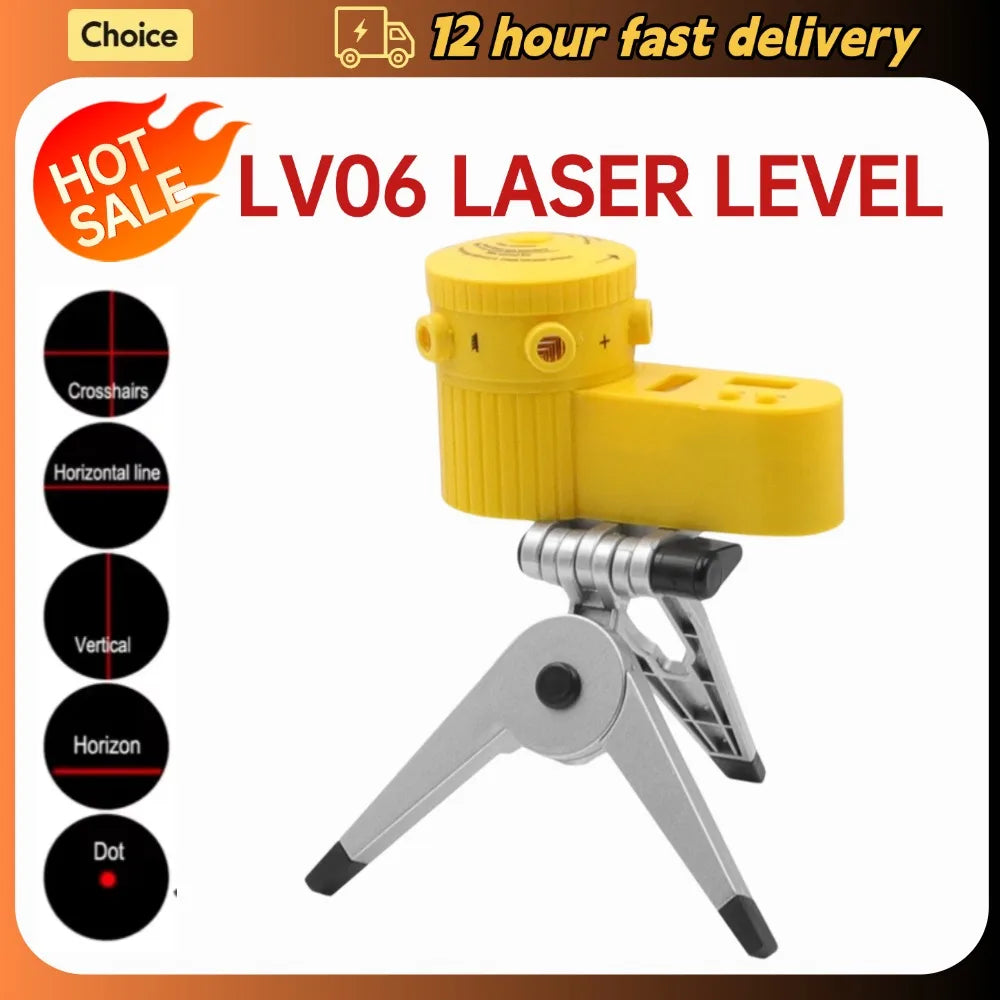 4-in-1 Laser Level Ruler – Horizontal & Vertical Measuring Tool with Tripod