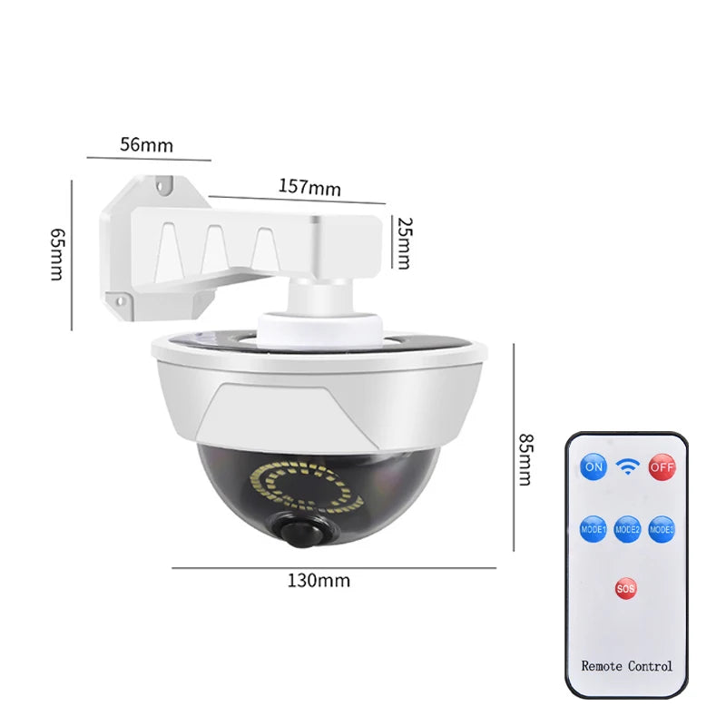 Solar Dummy Security Camera – Waterproof Outdoor Fake CCTV with LED Light