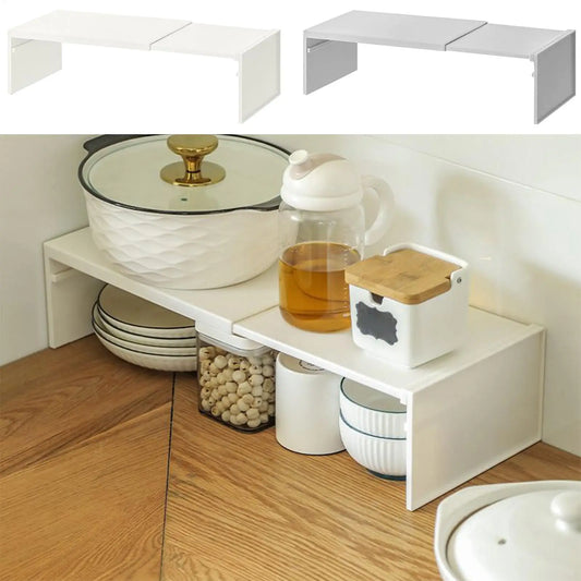 Kitchen cabinet multi-level shelf storage rack Cabinet Shelf Expandable SpaceSaving Stackable Layered Shelf Kitchen storage rack