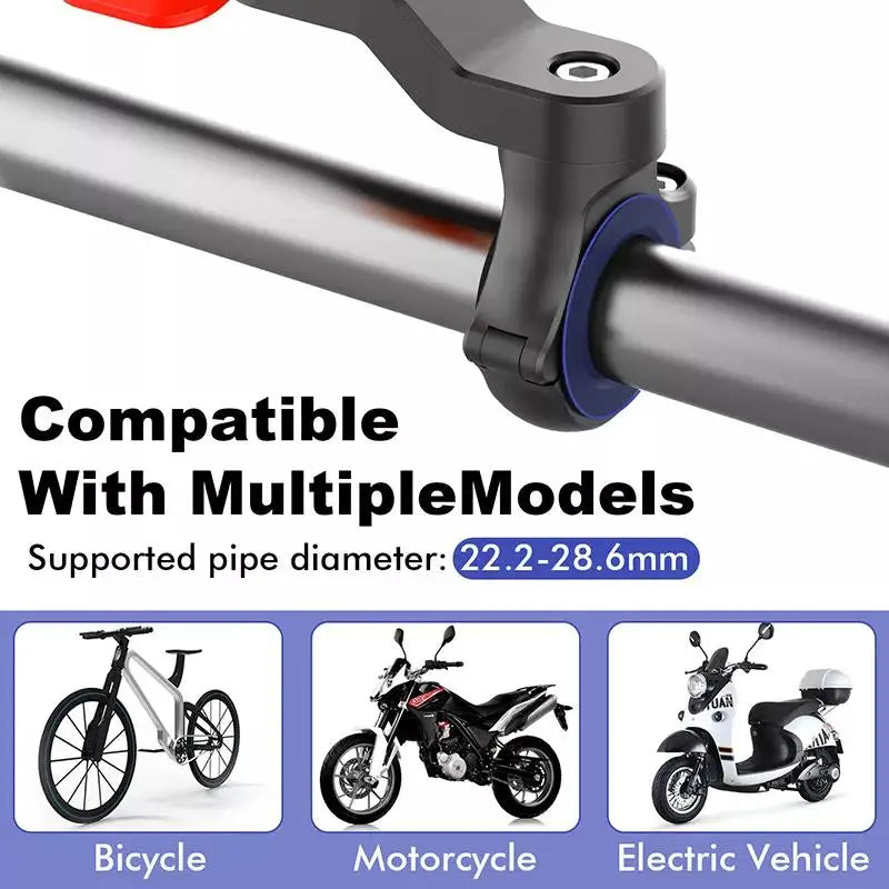 Shock-Resistant Bicycle & Motorcycle Phone Holder with Quick Lock Absorber Stand