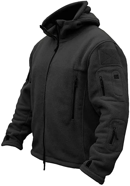 Men's Outdoor Hiking Hooded Coats Warm Military Tactical Sport Fleece Hoodie Jacket Multi-Pockets