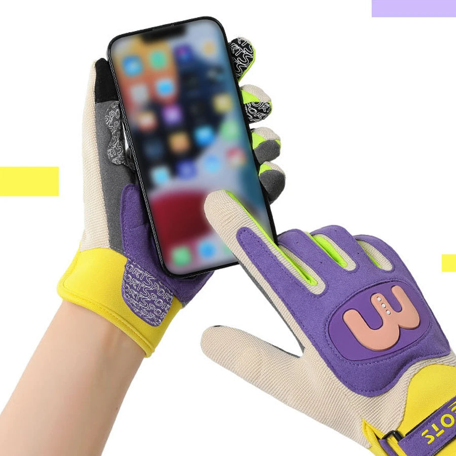 Motorcycle riding gloves all refer to outdoor off-road equestrian sports, hiking camping, fashionable macaron motorcycle gloves