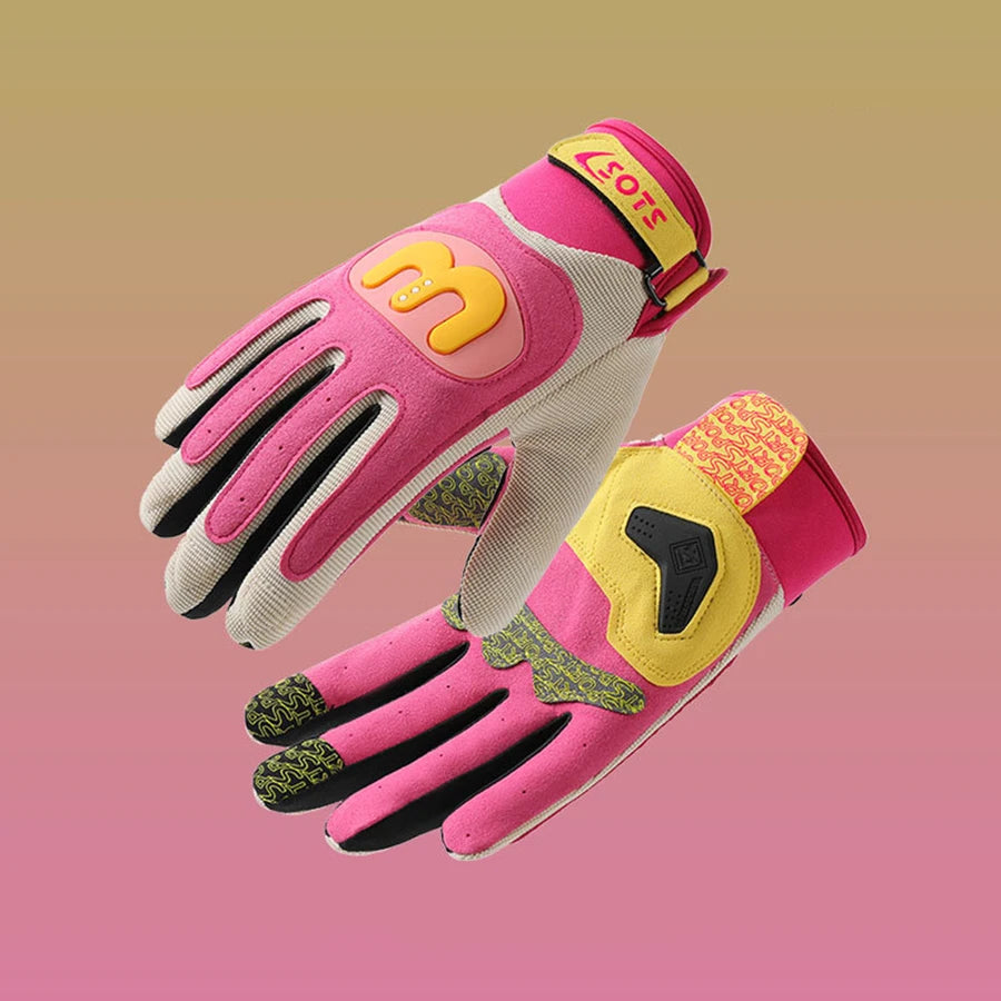 Motorcycle riding gloves all refer to outdoor off-road equestrian sports, hiking camping, fashionable macaron motorcycle gloves