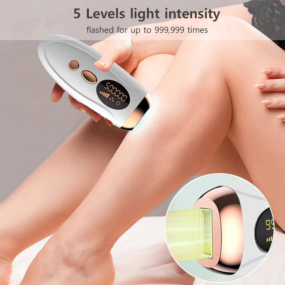 IPL Laser Hair Removal Device 990,000 Flashes Painless Permanent Epilator for Women Body & Face