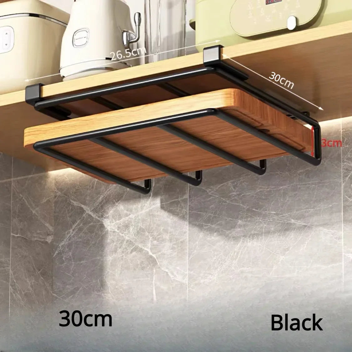 Kitchen Under Cabinet Basket Storage Shelf Cutting Board Rack Kitchen Closet Rack Under Desk Cabinet Office Bathroom Organizers