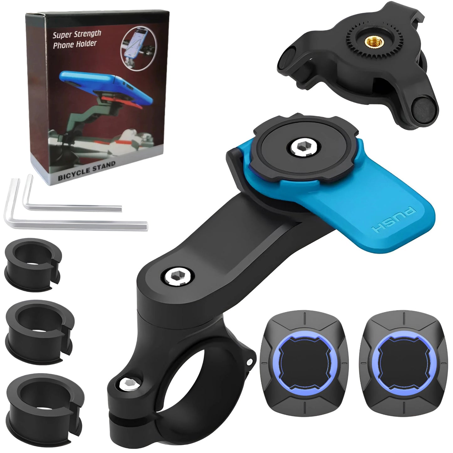 Motorcycle Phone Mount  Bicycle Cell Phone Holder Anti-Shake Bike Cell Phone Holder with Vibration Dampener  Bicycle Accessories