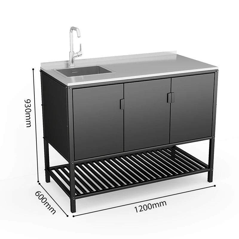 Custom Outdoor Kitchen Cabinets Steel Design for Home Use with Sink