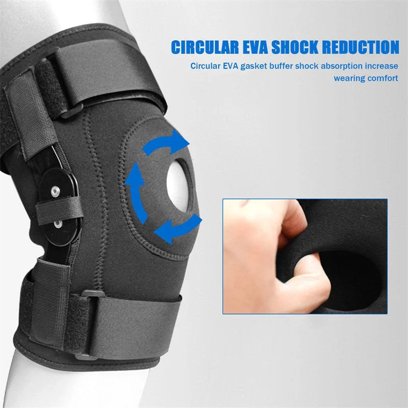 Hinged Knee Brace – Adjustable Patella Support for Pain Relief & Injury Protection