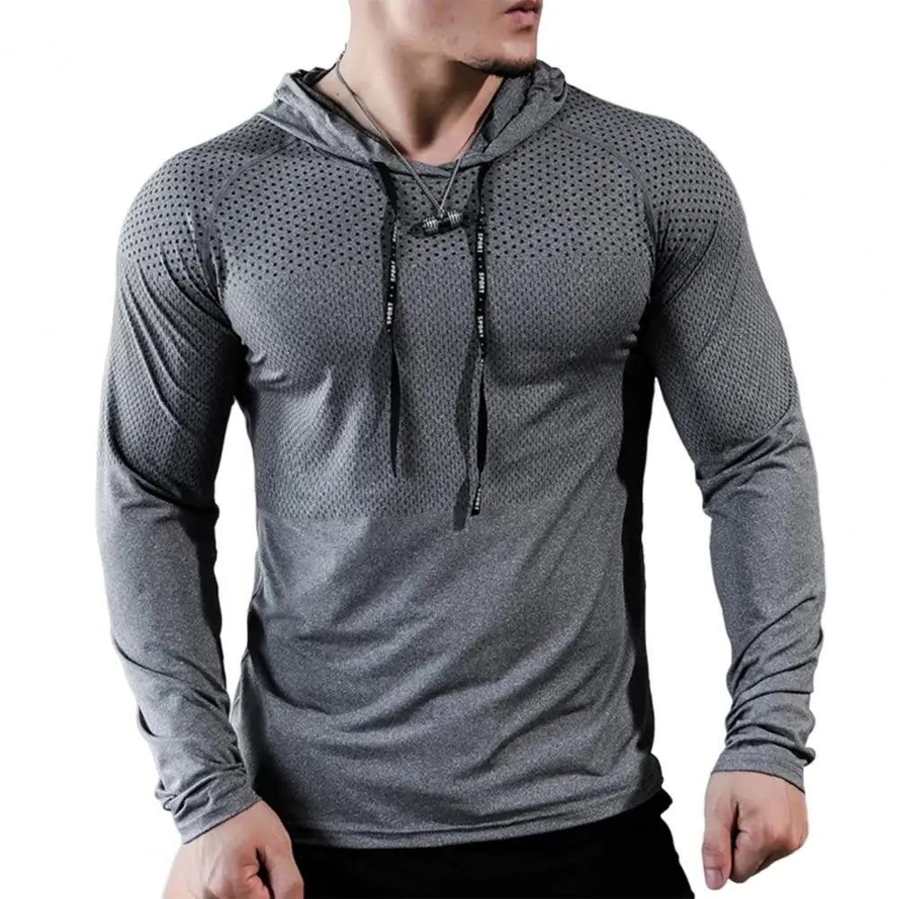 Running Jacket Hoodie Men Sportswear Hooded Hoody Workout Training Pullover Athletic Tracksuirt Gym Fitness Sport Sweatshirt Men