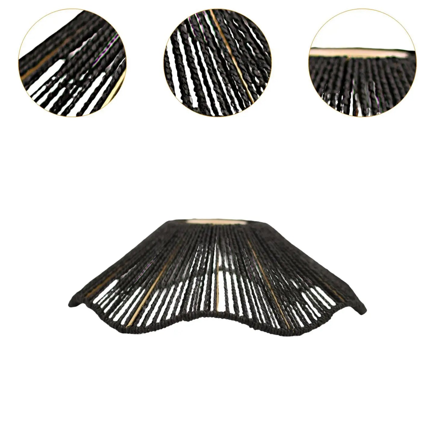 Handwoven Rope Lampshade Chandelier Cover Shades Decorative Rustic Ceiling Lamp,for Home Living Room Kitchen DIY Lamp Shade Part