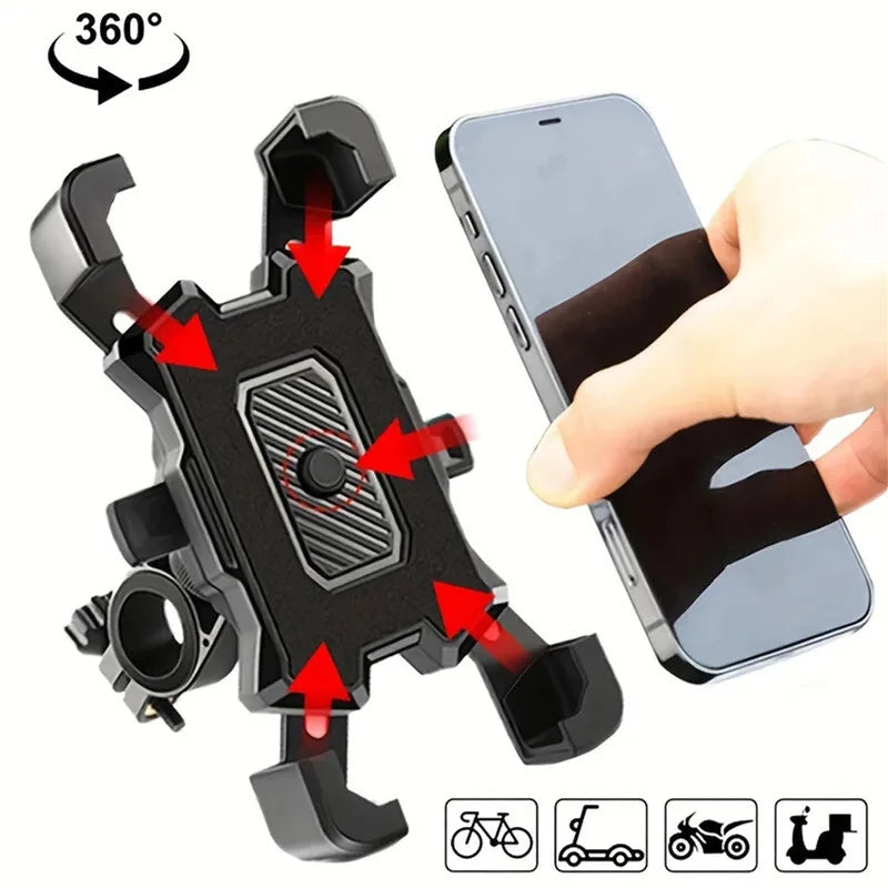 360° Rotatable Bicycle & Motorcycle Phone Holder Adjustable Stand for Cycling & GPS