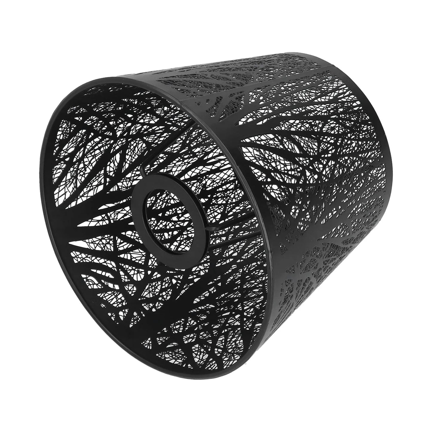 E27 E26 Lampshade Modern Style Wrought Iron Carved Forest Tree Shaped Mini Lamp Shade Cover for Table Lamp Bedroom Bedside Decor