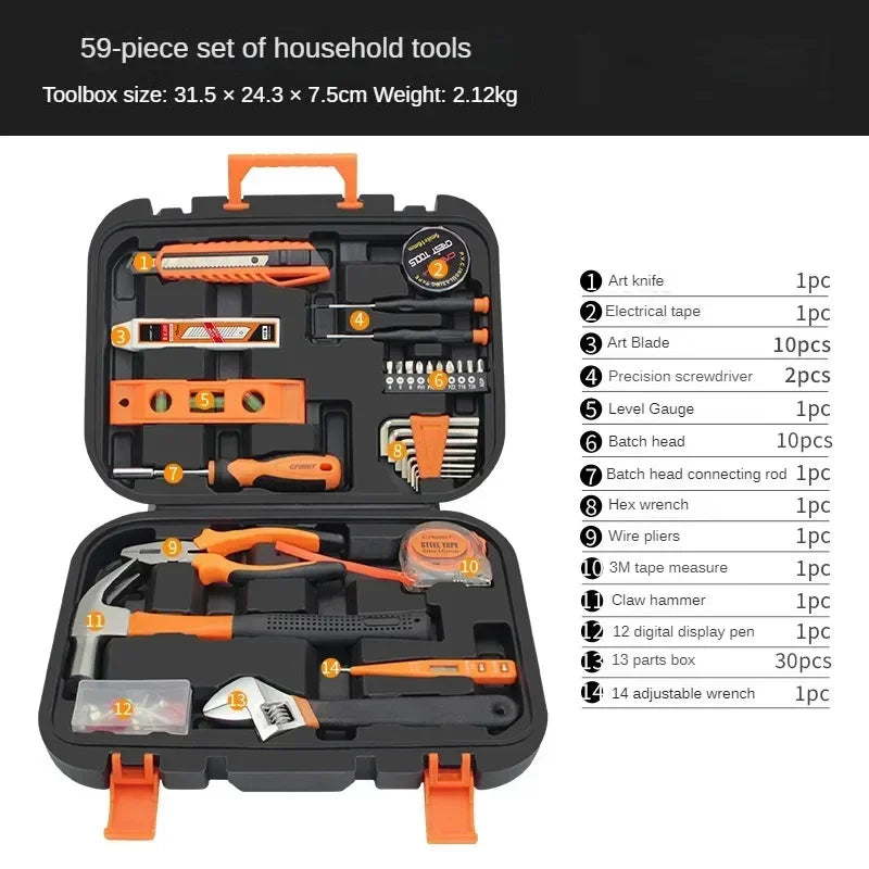 Power Tool Combo Kits with 12V Cordless Drill, Professional Household Home Tool Kit Set, DIY Hand Tool Kits for Garden