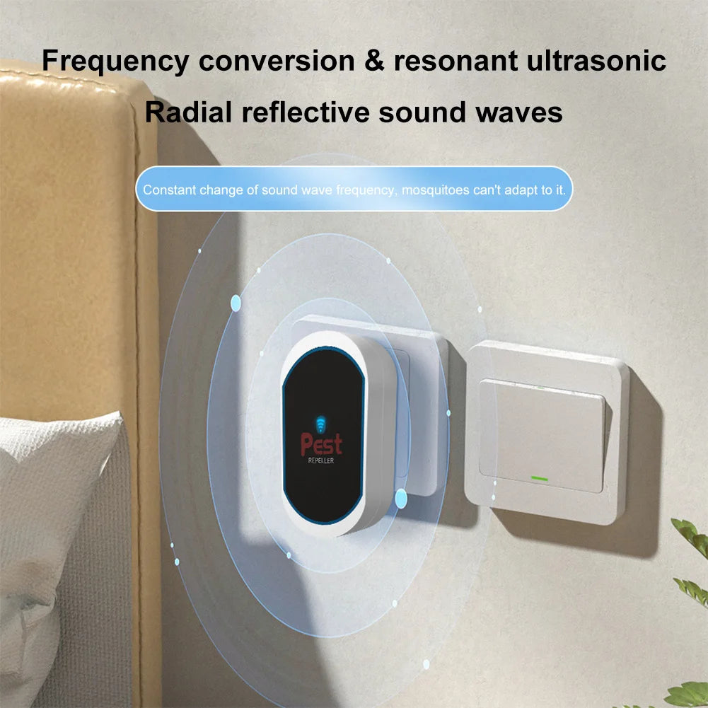 Ultrasonic Pest Repeller Electronic Pest Repeller No Noise Rat Mosquito Repellent Pest Control Device for Bat Mosquito