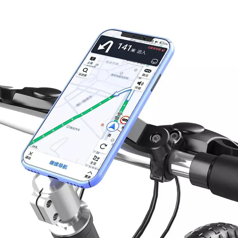 Shock-Resistant Bicycle & Motorcycle Phone Holder with Quick Lock Absorber Stand