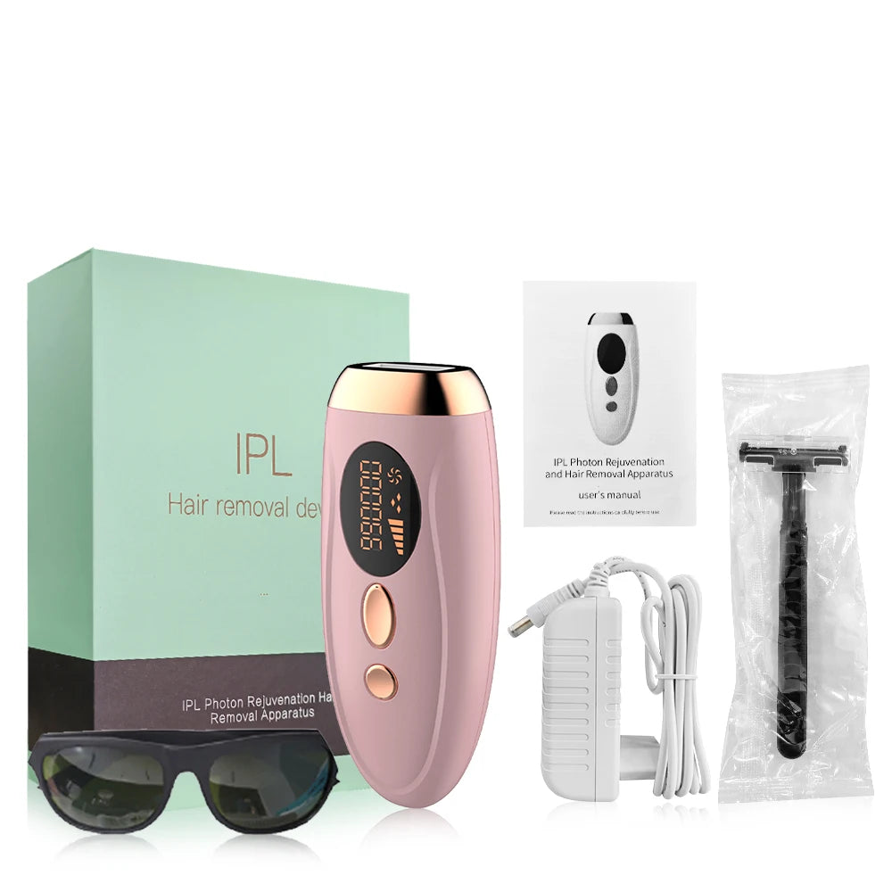 IPL Laser Hair Removal Device 990,000 Flashes Painless Permanent Epilator for Women Body & Face