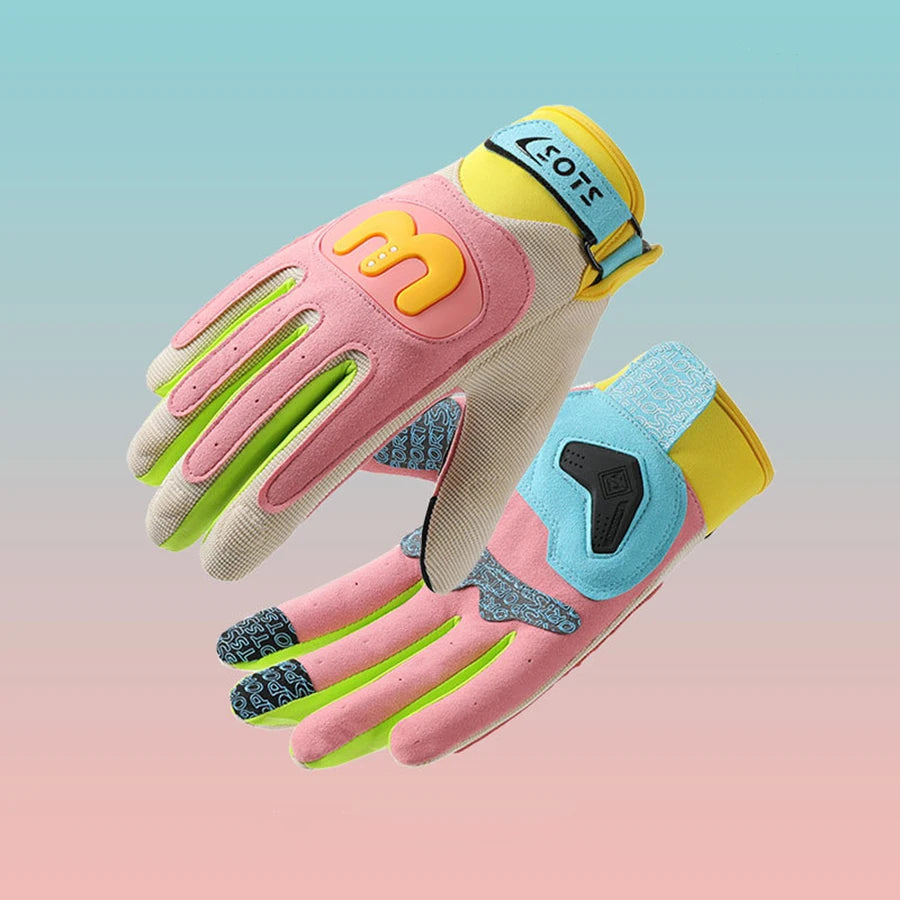 Motorcycle riding gloves all refer to outdoor off-road equestrian sports, hiking camping, fashionable macaron motorcycle gloves