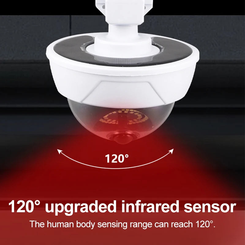 Solar Dummy Security Camera – Waterproof Outdoor Fake CCTV with LED Light