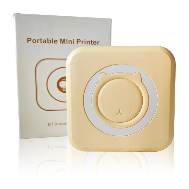 Portable Mini Thermal Printer Wirelessly BT 203dpi Photo Label Memo Wrong Question Printing With USB Cable Imprimante Portable