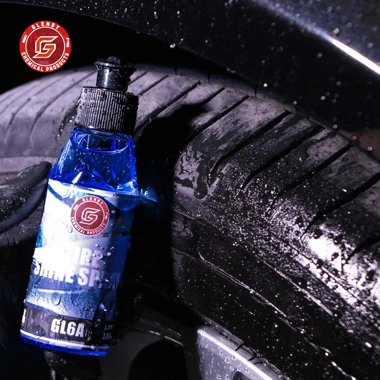 Glenby GL6A Tire Wet Specially Formulated Tire Shine Keep Them Looking Wet Black and Glossy With One Quick Spray