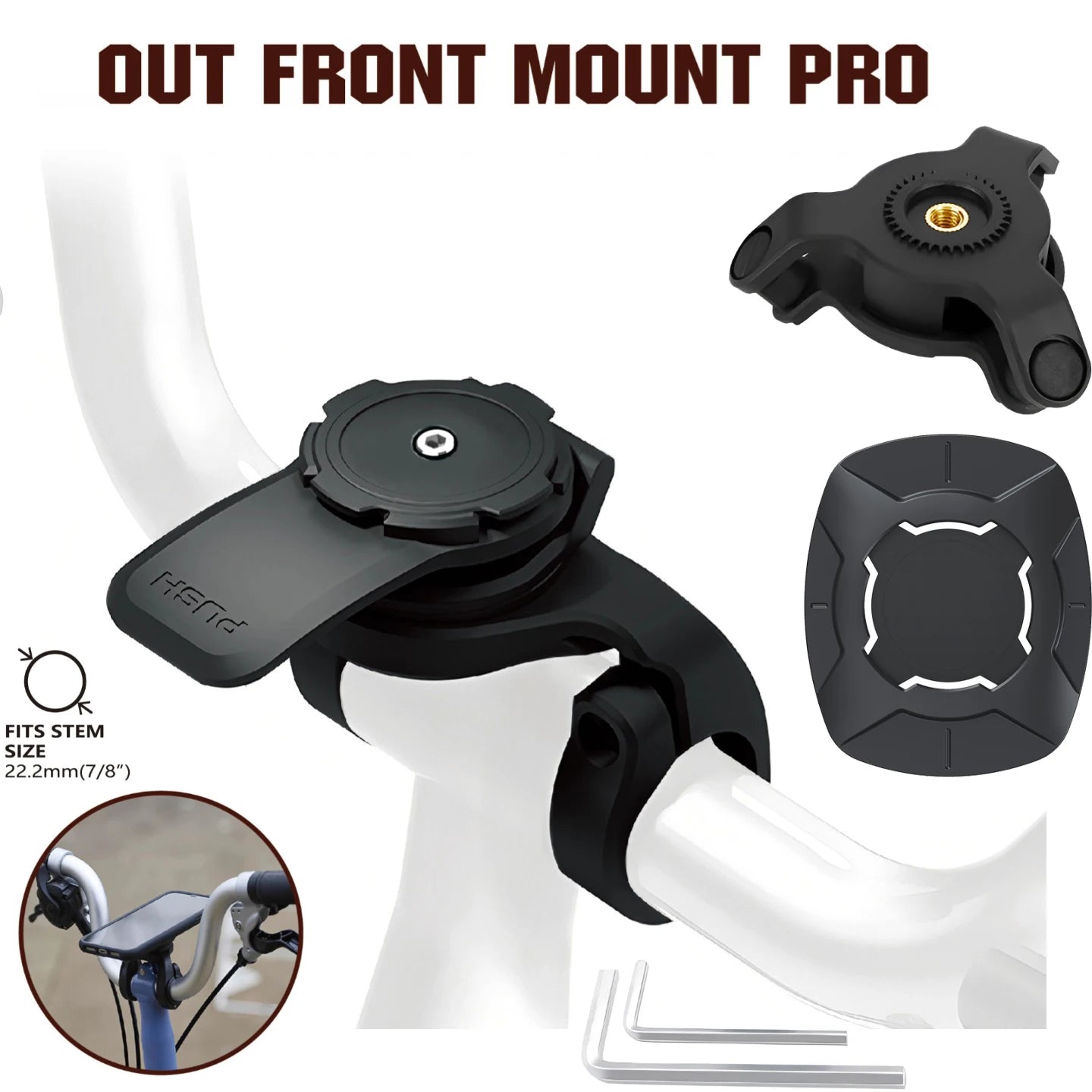 Motorcycle Phone Mount  Bicycle Cell Phone Holder Anti-Shake Bike Cell Phone Holder with Vibration Dampener  Bicycle Accessories