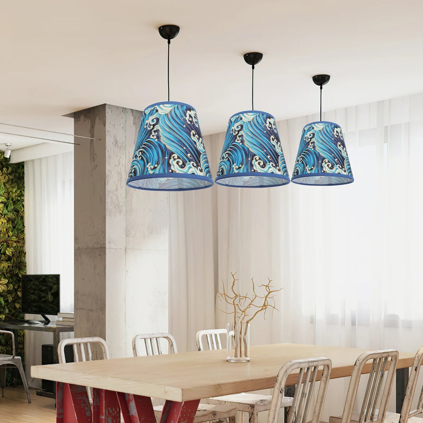 Large Fabric Lamp Shades Stylish Pattern Design ,Desk Lamps,Floor Lamps, Indoor Decorative Lampshades with Soft Light Diffusion