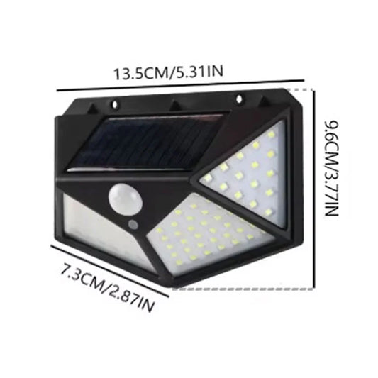 100LED Solar Wall Lamp Outdoor Lampwaterproof Motion Sensor Solar Powered Sunlight Street Lamp Garden Railing Decorative Lamp