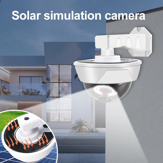 Solar Dummy Security Camera – Waterproof Outdoor Fake CCTV with LED Light