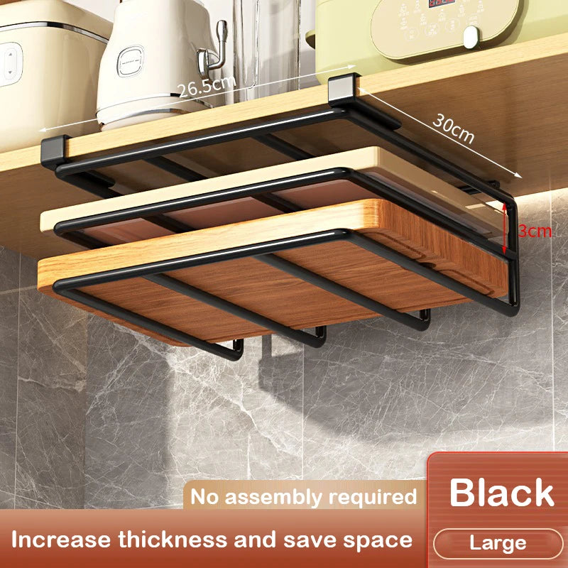 Kitchen Under Cabinet Basket Storage Shelf Cutting Board Rack Kitchen Closet Rack Under Desk Cabinet Office Bathroom Organizers