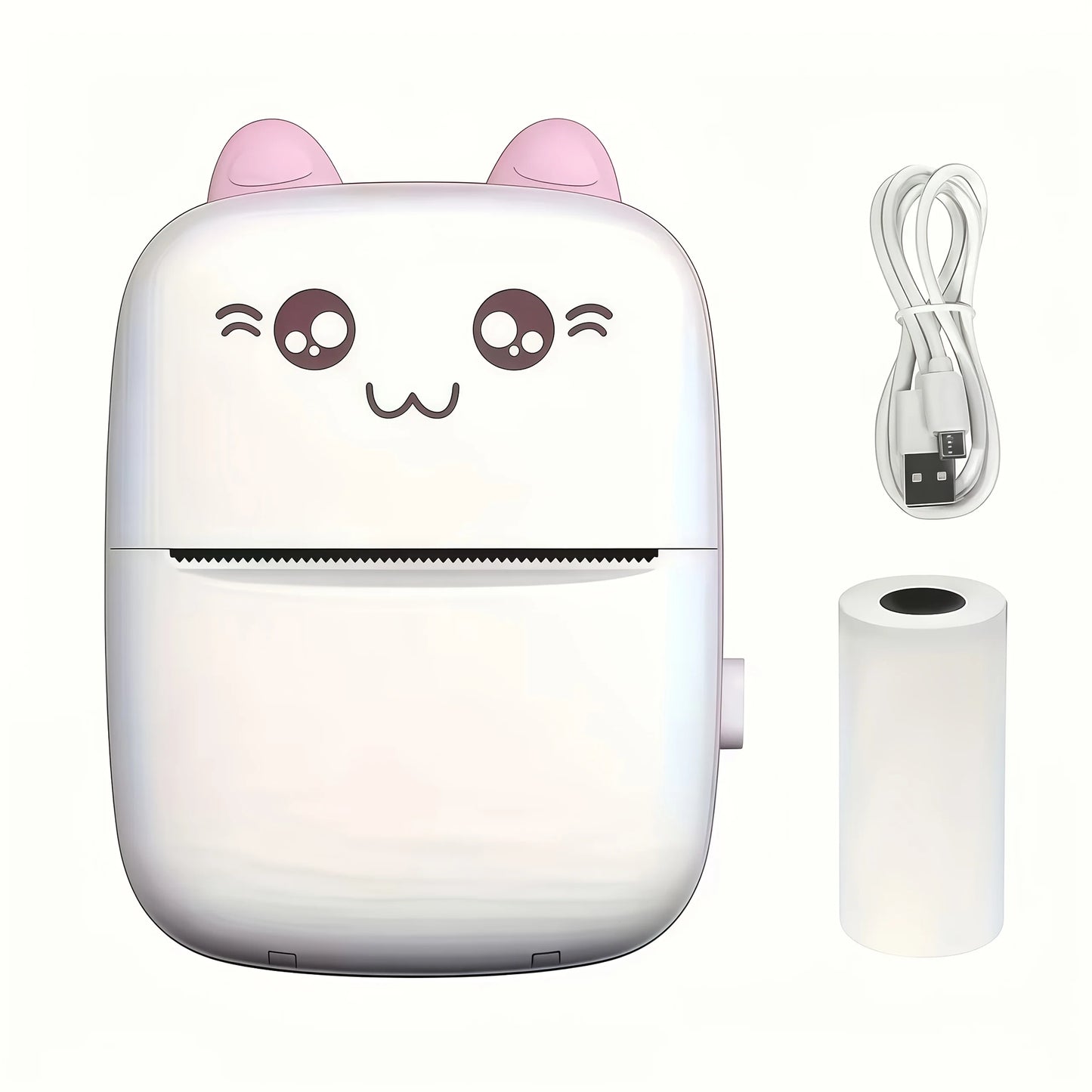 [Portable Mini Printer Set] Multifunctional Portable Mini Printer Set, Optional with Thermal Paper, Self-Adhesive Stickers